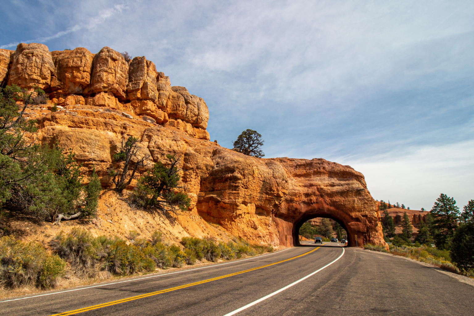 Red Canyon Arch over highway 12 near Bryce Canyon in Utah