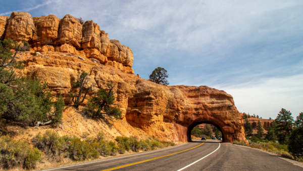 Red Canyon Arch over highway 12 near Bryce Canyon in Utah