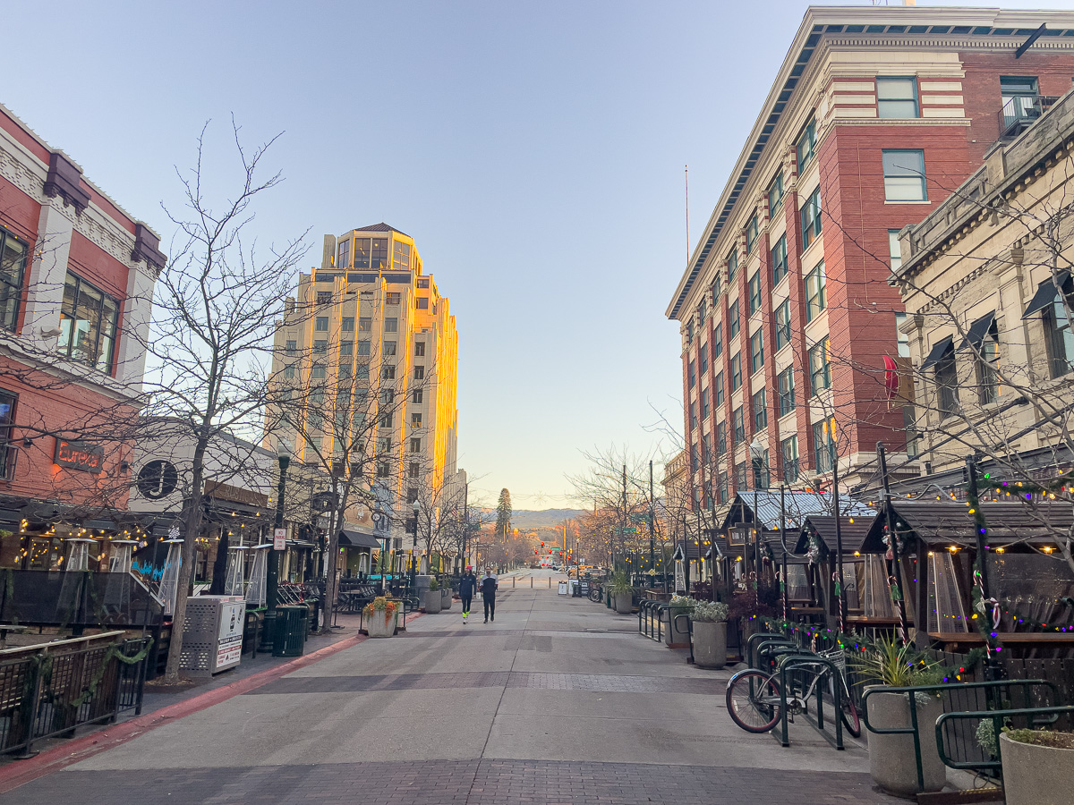 8th Street, a pedestrian Street in Downtown Boise, Idaho, things to do with a dog in Boise