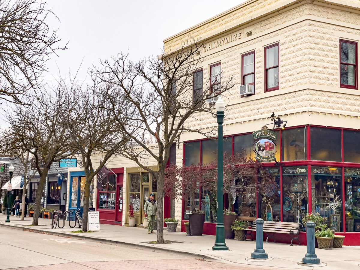 Shops on 13th Street in Hyde Park in Boise, Idaho