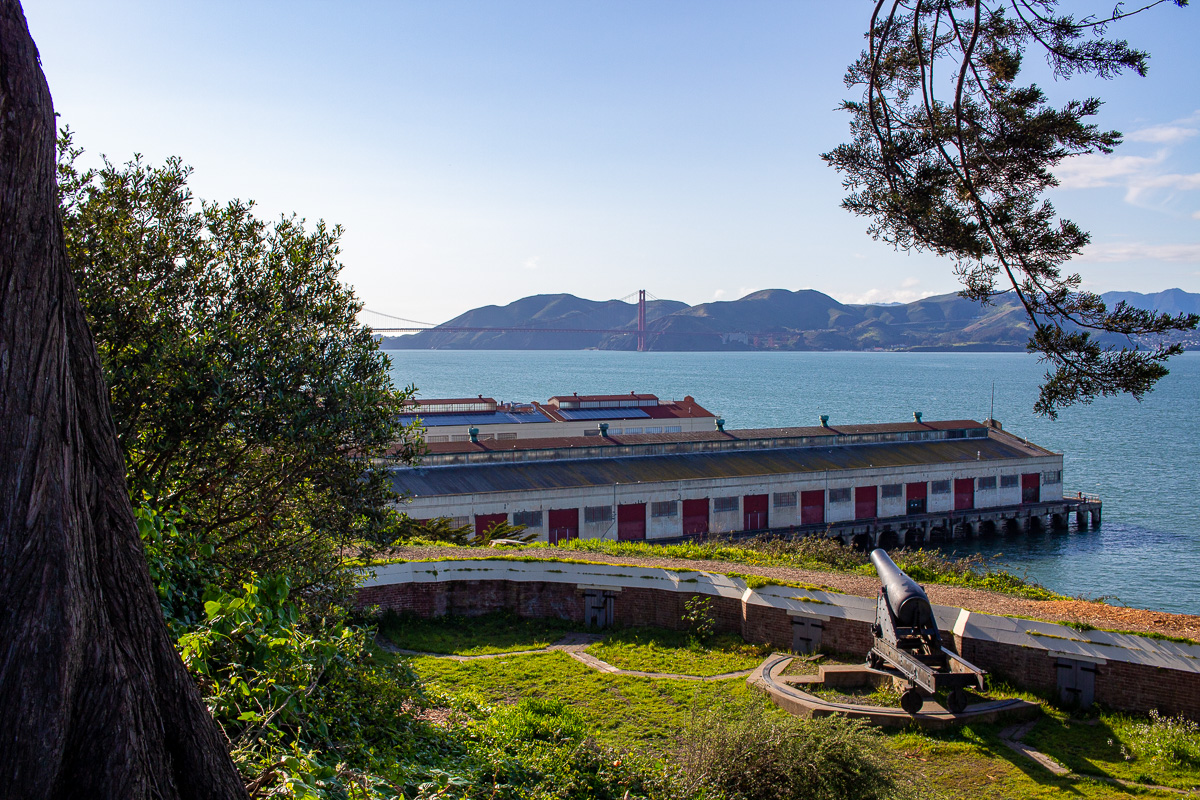 Fort Mason view towards the Golden Gate Bridge, San Francisco views