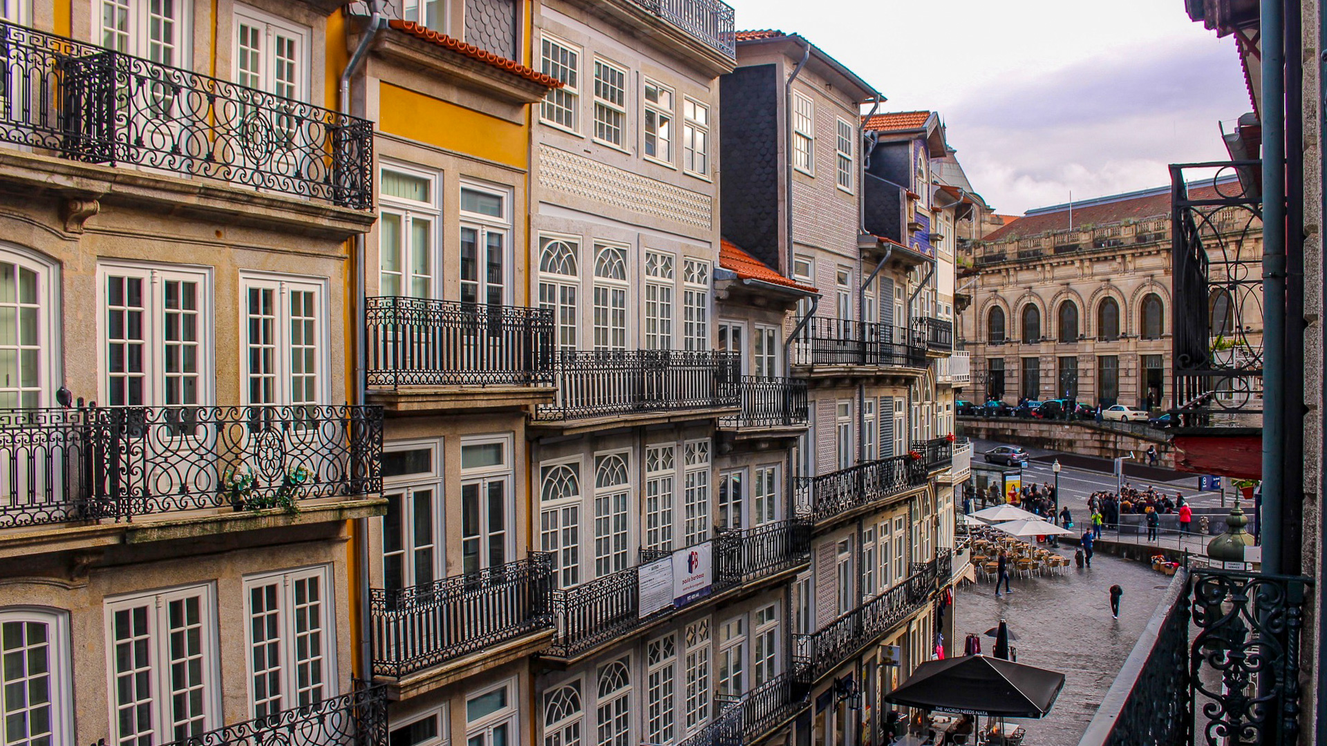 colorful buildings in Porto Portugal, Porto train station, solo female travel in Portugal
