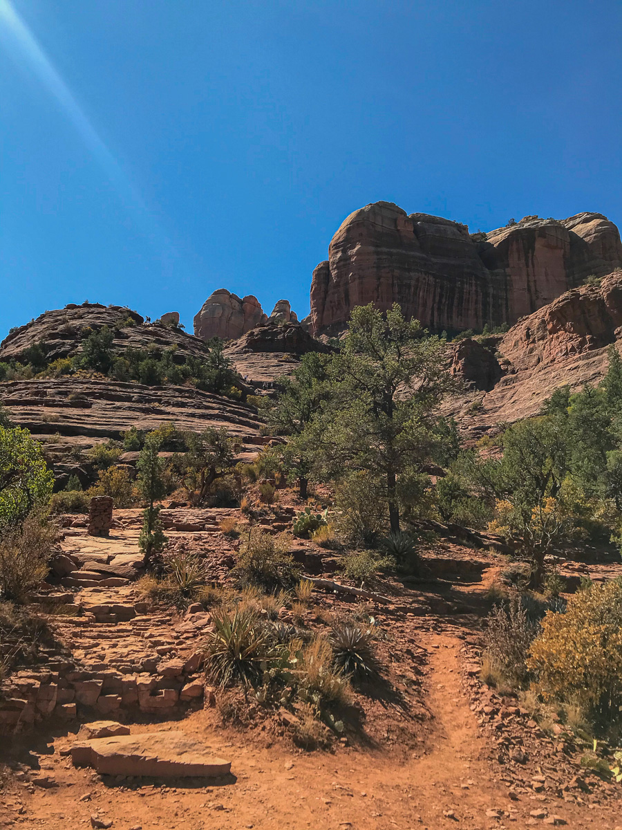 Red rocks on Baldwin trail in Sedona, Arizona, road trip stop between Phoenix and Flagstaff