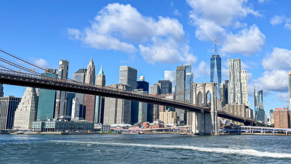 New York City skyline, brooklyn bridge, girls trip destination