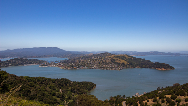 Angel Island views towards Tiburon and Marin Headlands, hiking Mt Livermore, hiking Angel island, things to do on Angel Island