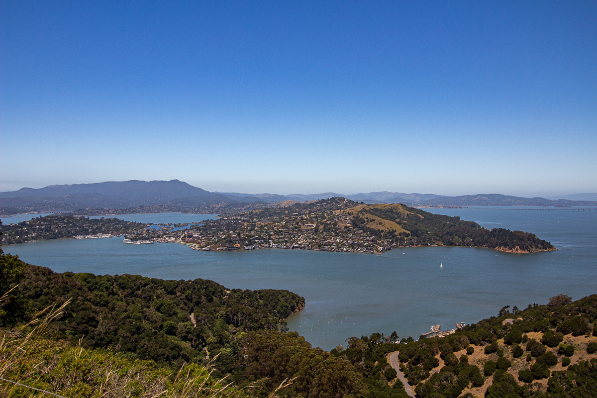 Angel Island views towards Tiburon and Marin Headlands, hiking Mt Livermore, hiking Angel island, things to do on Angel Island