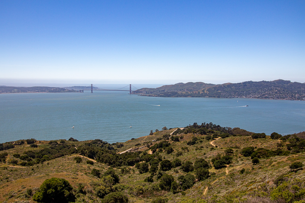 Mount Livermore Views of the Golden Gate Bridge, top of Angel Island, hiking Angel Island