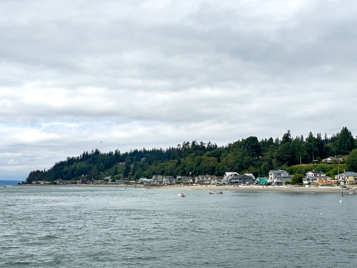 View from the Mukilteo-Clinton Ferry, day trip to Whidbey Island from Seattle