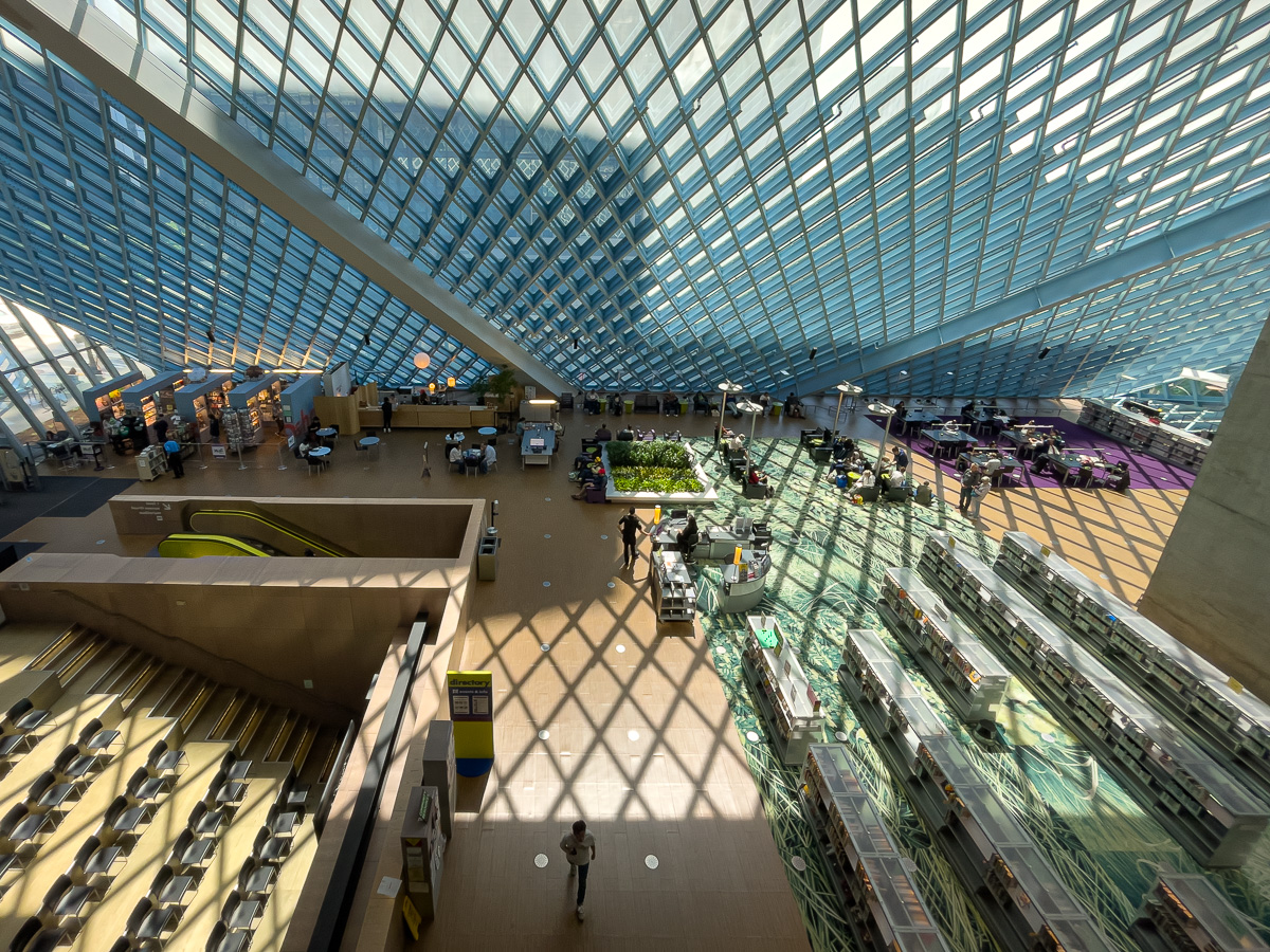 Seattle Library Living Room, architecture of Seattle, things to do in Seattle