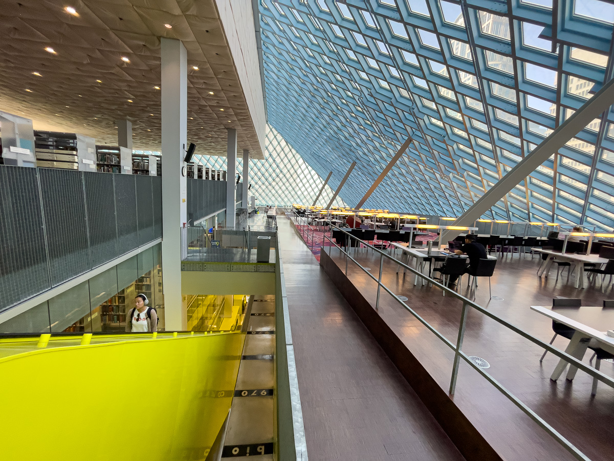 Reading Room at the Seattle Library, Seattle architecture, best buildings in Seattle