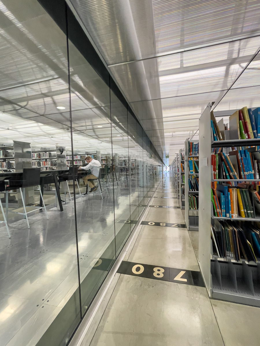 Seattle Library books spiral, library stacks