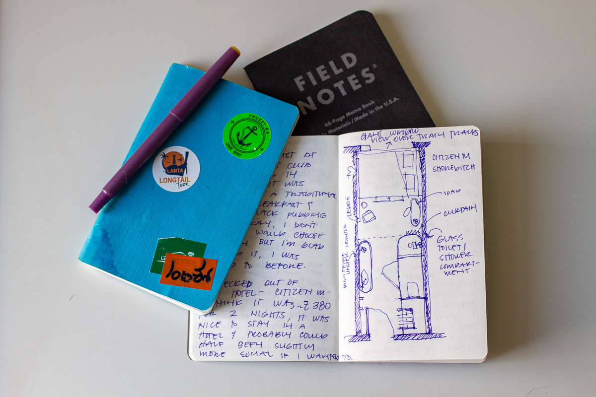 Travel Journals from Thailand and Europe Trips, travel journal ideas