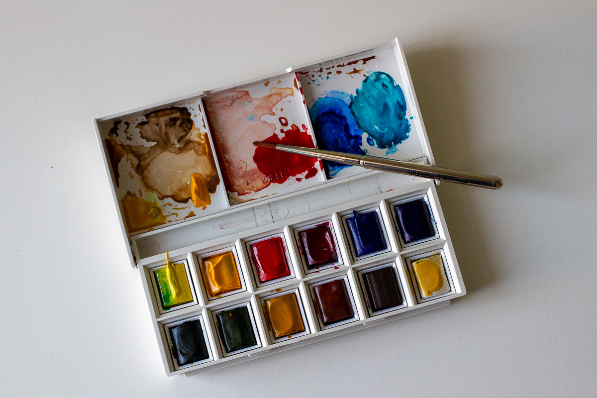My travel watercolor palette
